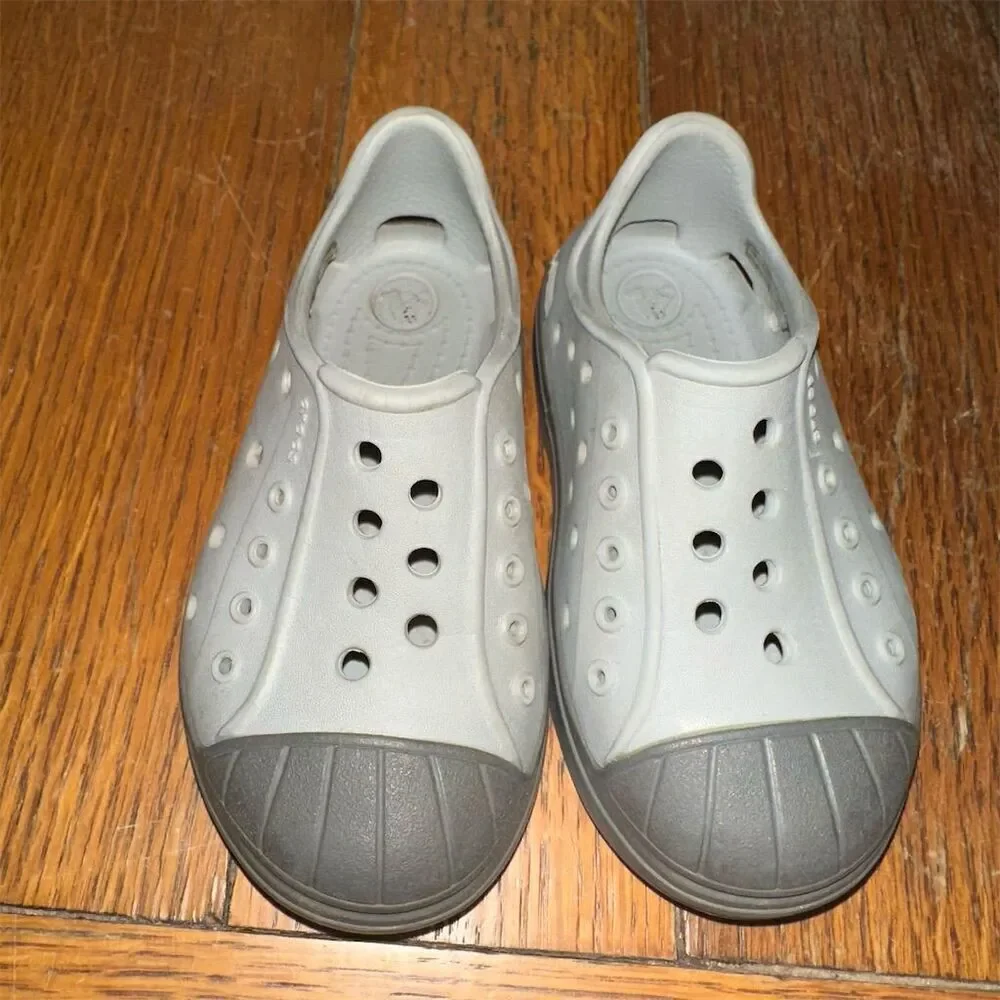 Crocs Kids Bump It Slip-On Water Sandals Gray Size C7 Unisex